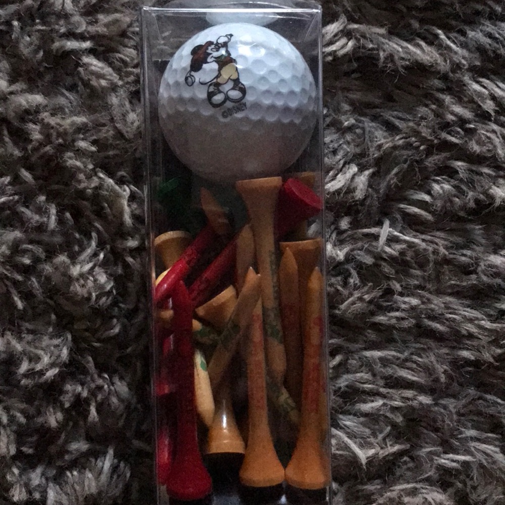Mickey Golf Ball and Tee Set VINTAGE
